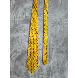 Disney‎ World Yellow Pineapple Fleur de Lis Men's Necktie